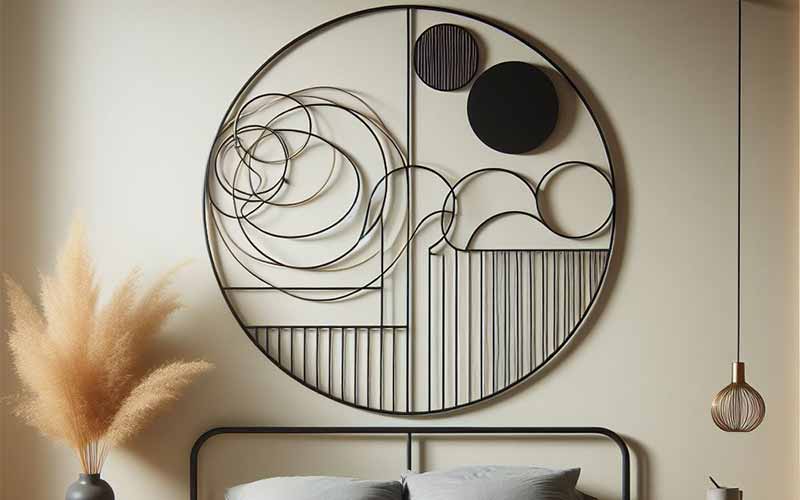 iron art idea for bedroom