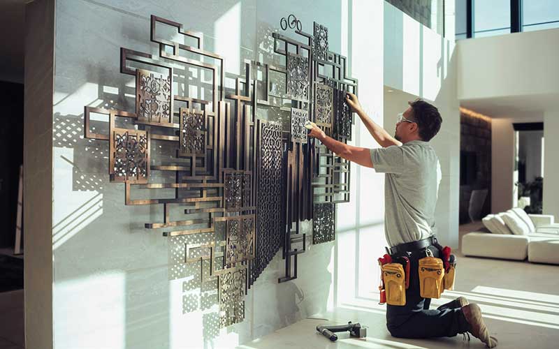 How to hang 3d metal art