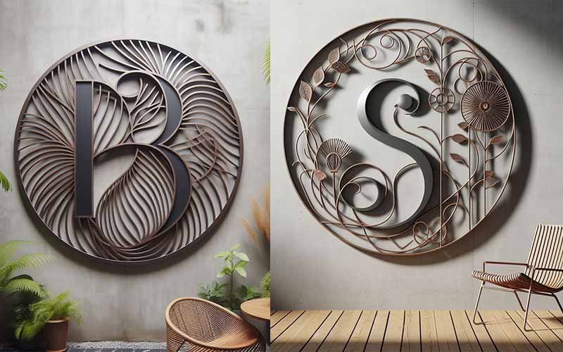 Outdoor iron art