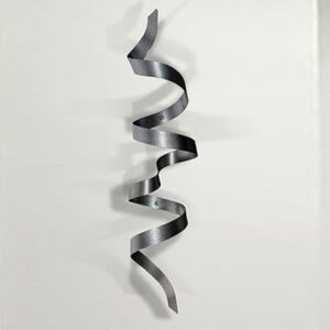 Twist Abstract Titanium Metal Wall Art Signed By John Allen