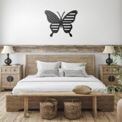 Alternative view of American Flag Butterfly Metal Wall Art