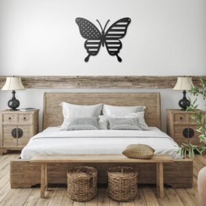 Alternative view of American Flag Butterfly Metal Wall Art