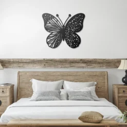 Alternative view of Heart-inspired Butterfly Metal Wall Art