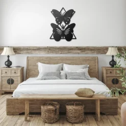 Alternative view of Triangle Butterfly Metal Wall Art