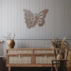 Floral Monarch Butterfly Metal Wall Art for Beauty Rooms - Image 7