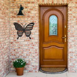 American Flag Butterfly Metal Wall Art - Image 3