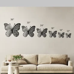 Heart-inspired Butterfly Metal Wall Art - Image 9