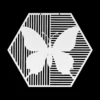 Minimalist Polygon Butterfly Metal Wall Art