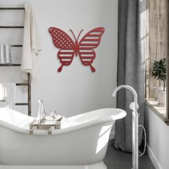 American Flag Butterfly Metal Wall Art - Image 6