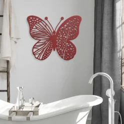 Heart-inspired Butterfly Metal Wall Art - Image 6