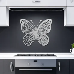 Heart-inspired Butterfly Metal Wall Art - Image 5