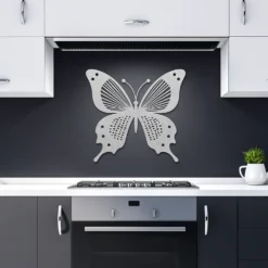 Patterned Swallowtail Butterfly Metal Wall Art - Image 6