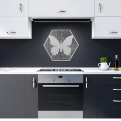 Minimalist Polygon Butterfly Metal Wall Art - Image 6