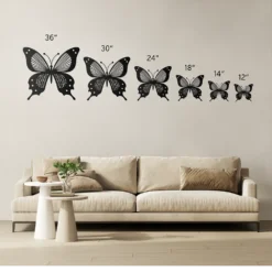 Patterned Swallowtail Butterfly Metal Wall Art - Image 8