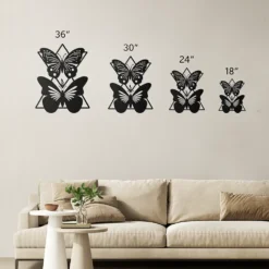 Triangle Butterfly Metal Wall Art - Image 8