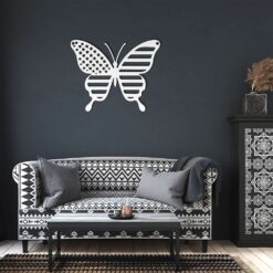 American Flag Butterfly Metal Wall Art - Image 4