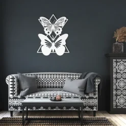 Triangle Butterfly Metal Wall Art - Image 3