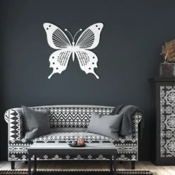 Patterned Swallowtail Butterfly Metal Wall Art - Image 4