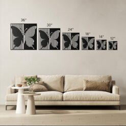 Minimalist Square-framed Butterfly Metal Wall Art - Image 9