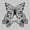 Trio metal butterflies metal fence decor and indoor wall art