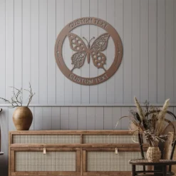 Custom-Text Butterfly Metal Sign - Image 5
