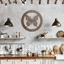 Custom-Text Butterfly Metal Sign - Image 4