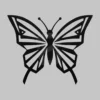 Geometric Abstract butterfly metallic wall art for indoors and outdoors