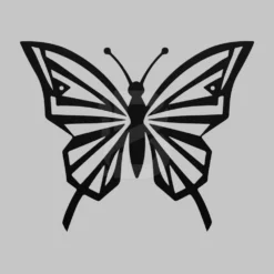 Geometric Abstract butterfly metallic wall art for indoors and outdoors