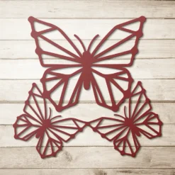 Alternative view of 3-Set Metal Butterflies Fence & Wall Decor for Outdoor and Indoor Use