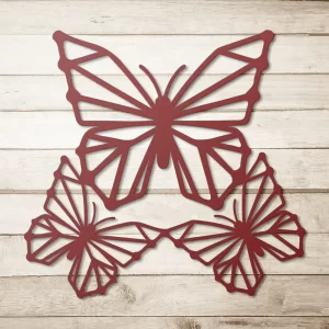 Alternative view of 3-Set Metal Butterflies Fence & Wall Decor for Outdoor and Indoor Use