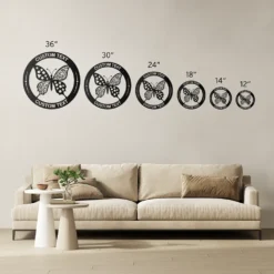 Custom-Text Butterfly Metal Sign - Image 8