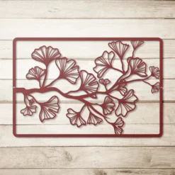 Red on wooden background