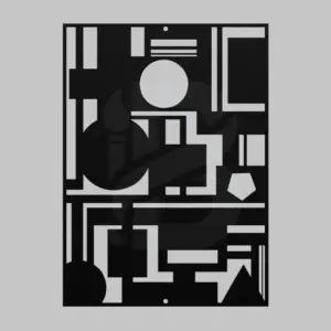 20th-Century Abstract Geometric Metal Wall Art