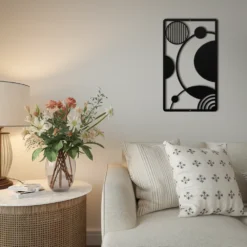 Alternative view of Modern Minimalistic Abstract Geometric Metal Wall Art