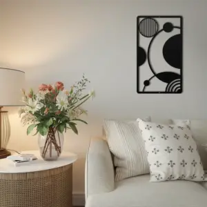 Alternative view of Modern Minimalistic Abstract Geometric Metal Wall Art