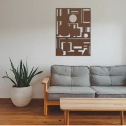 20th-Century Abstract Geometric Metal Wall Art - Image 6