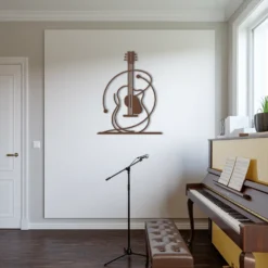 Acoustic Abstract Guitar Metal Wall Art - Image 5