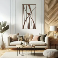 Intersecting Rhythms Minimalist Metal Wall Art - Image 6