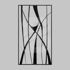 Intersecting rhythms minimalist metal wall art