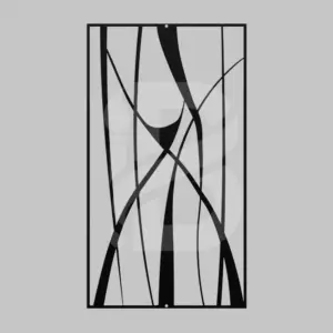 Intersecting rhythms minimalist metal wall art