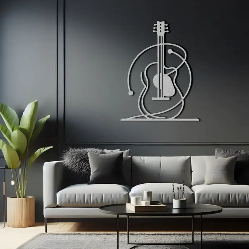 Guitar metal wall art