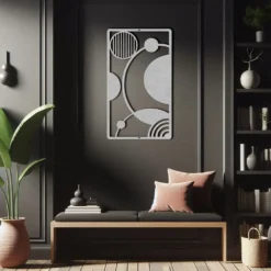 Modern Minimalistic Abstract Geometric Metal Wall Art - Image 6
