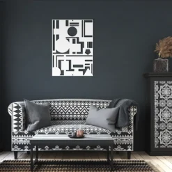 20th-Century Abstract Geometric Metal Wall Art - Image 3