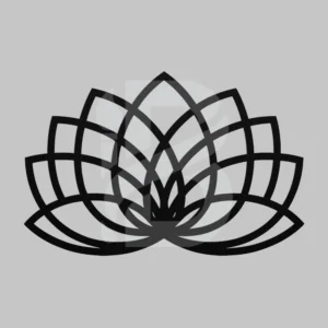 Abstract Geometric Lotus Blossom Metal Art