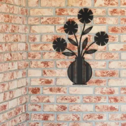 Geometric Bloom  Metal Flower Vase Wall Art - Image 8