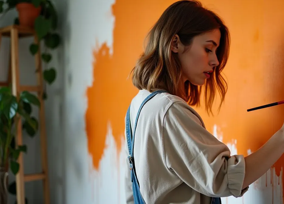 The psychology and impact of orange in wall decor