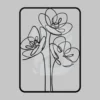 Minimalist single-line flowers metal wall art