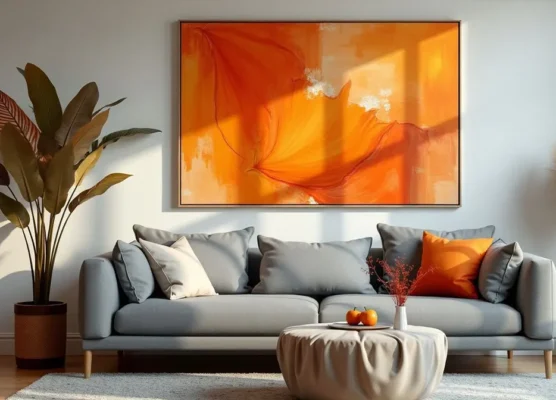 Orange Wall Art Ideas-Styles, Color Combos for Home, Office and Outdoor
