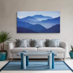 30 by 60 inch canvas XXL blue ridge mountains wall art for living room