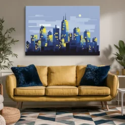 extra large skyline wall art for living room